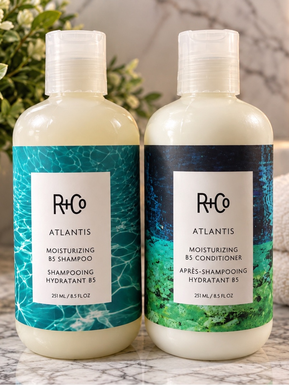 NEW! R+Co Atlantis B5 Shampoo Conditioner Set 8.5 oz Hydrating Hair Duo